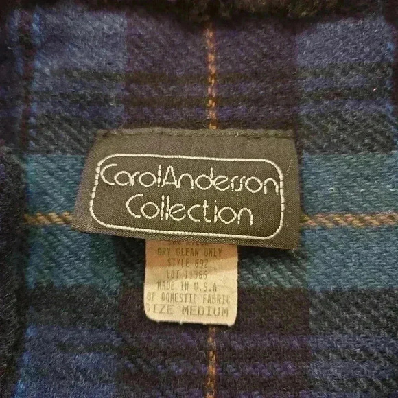 VTG Carol Anderson Womens Wool Relaxed Fit Collared Jacket Green Size Medium - Picture 7 of 11